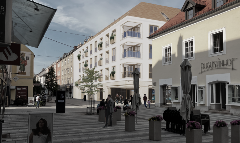 Wohnungen, Handel und Tiefgarage im ehemaligen Müller-Gebäude